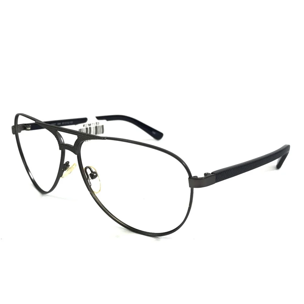 Alberto Romani Eyeglasses Frames ARS 6007 GM Gunmetal Aviator Wire Rim 61-12-135